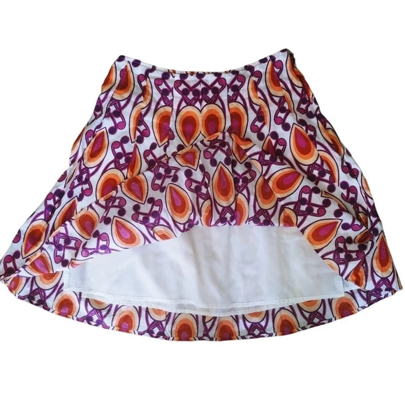 Mossimo Retro Vintage Printed  Lightweight A-Line Full Skirt Pleats 6 - Picture 4 of 6